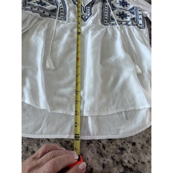 Size Small Lucky Brand Boho Top With Lots Of Embroidery 3390 - Picture 8 of 9